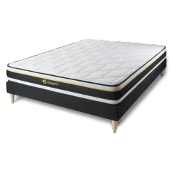Sleepfit Ensemble matelas SOFT sommier kit noir Discount