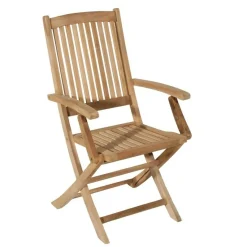 Macabane Ensemble de 2 fauteuils de jardin Lombock en bois Teck Outlet