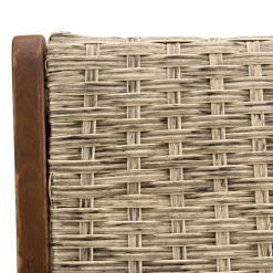 Macabane Ensemble de 2 fauteuils de jardin pliants en bois Acacia et rotin synthétique New