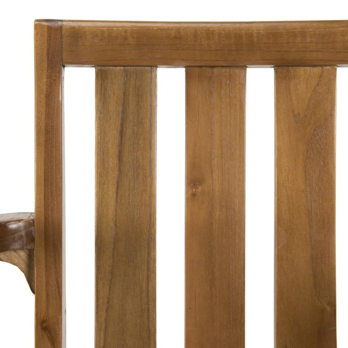 Macabane Ensemble de 2 fauteuils empilables HANNA en bois teck huilé New