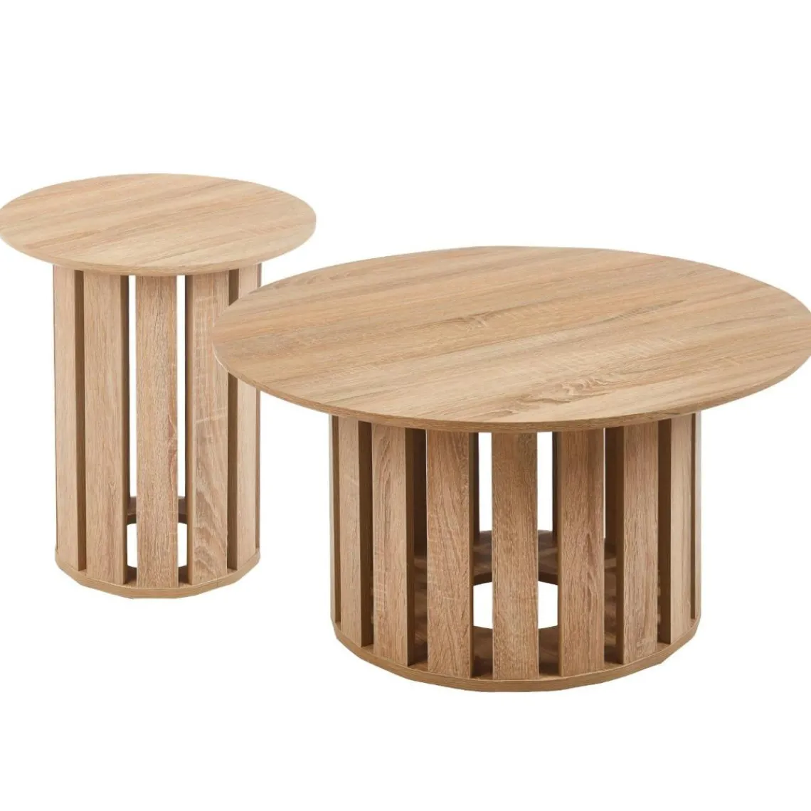 3S. x Home Ensemble de 2 tables basses Annabel Chêne clair