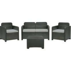3S. x Home Ensemble De Jardin Arsenal Anthracite Discount