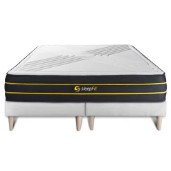 Sleepfit Ensemble double sommier matelas ULTRA micro ressorts ensaches et memoire de forme Clearance
