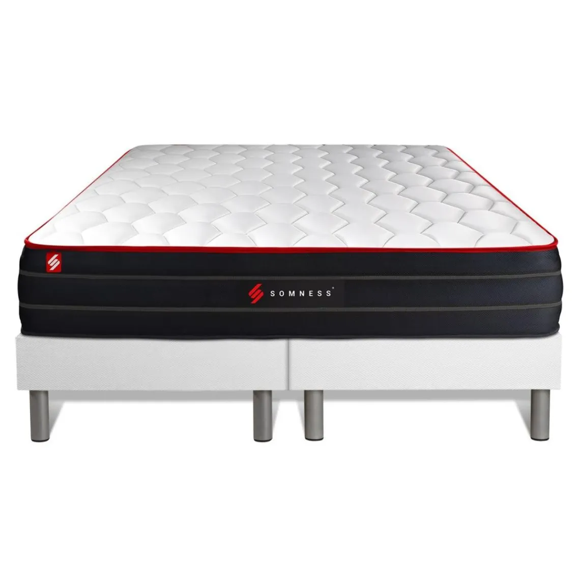 Somness Ensemble double sommier matelas BOOST ressorts ensaches et memoire de forme Clearance