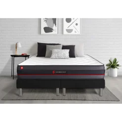 Somness Ensemble double sommier matelas a memoire de forme REGEN