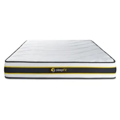 Sleepfit Ensemble double sommier matelas FLEXY ressorts ensaches et memoire de forme Discount