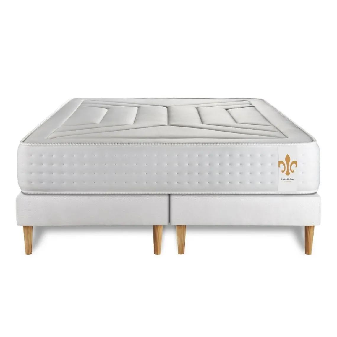 LITIER DELUXE Ensemble Le Vingt-Quatre double sommiers Blanc Sale