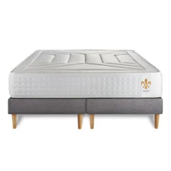 LITIER DELUXE Ensemble Le Vingt-Quatre double sommiers Gris Clearance