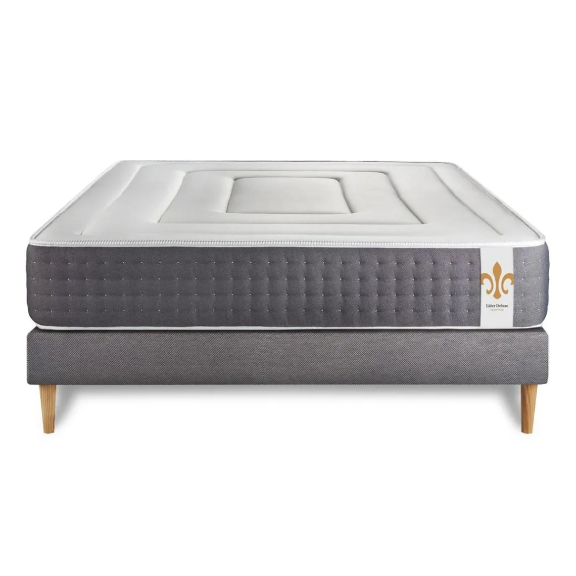 LITIER DELUXE Ensemble Le Vingt-Six sommier Gris Clearance