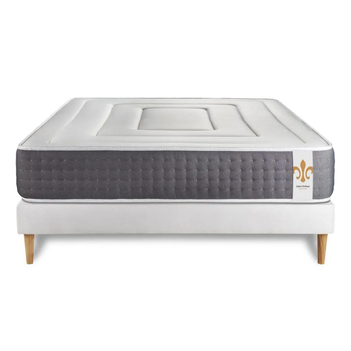 LITIER DELUXE Ensemble Le Vingt-Six sommier Blanc Hot