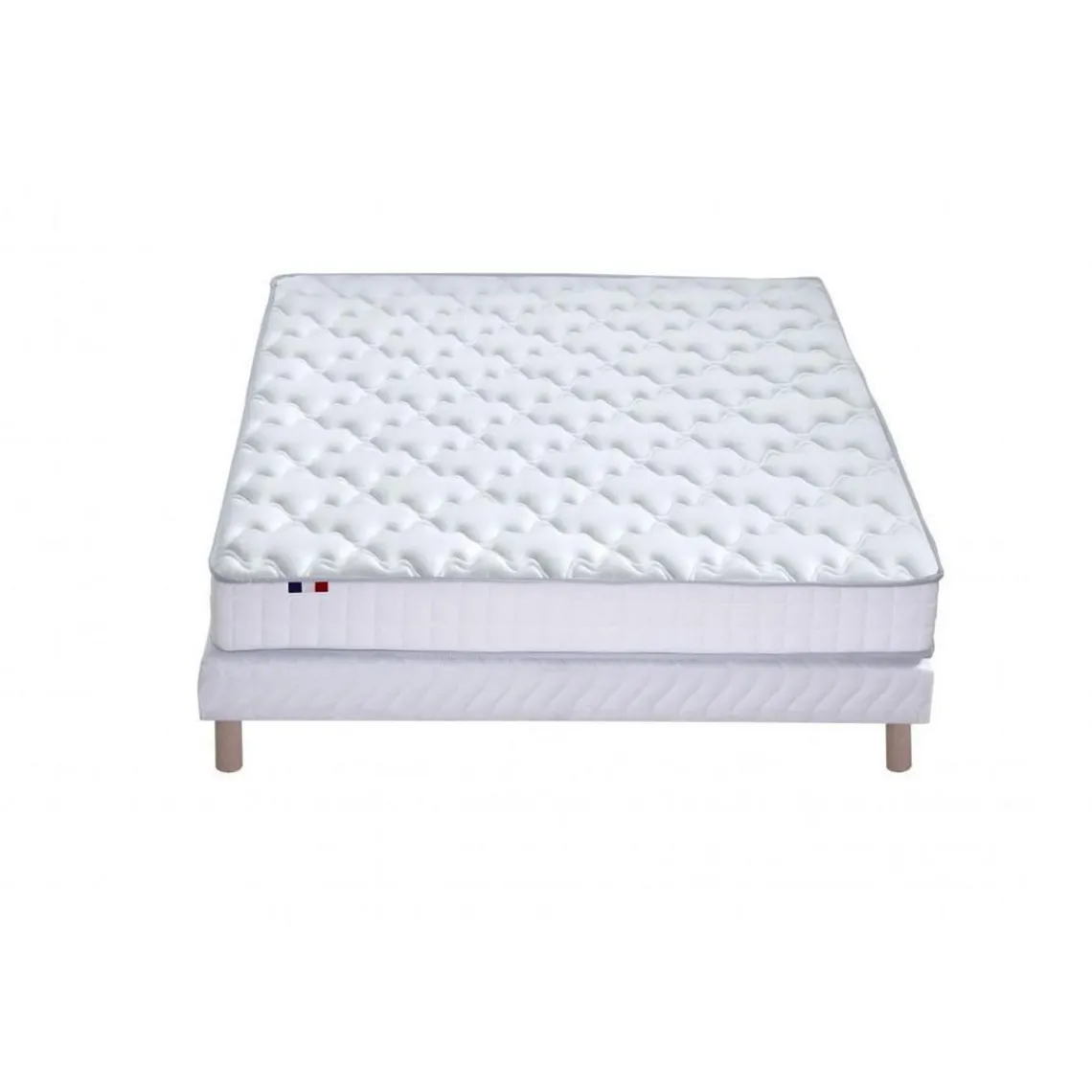 Selenia Ensemble Matelas 100% latex 3 zones NUDE et Sommier Blanc Sale