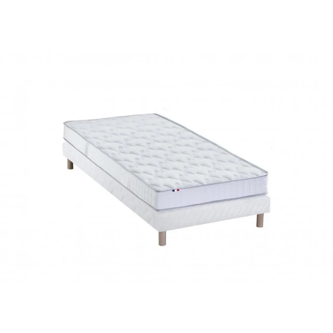 Selenia Ensemble Matelas 100% latex 3 zones NUDE et Sommier Blanc Sale