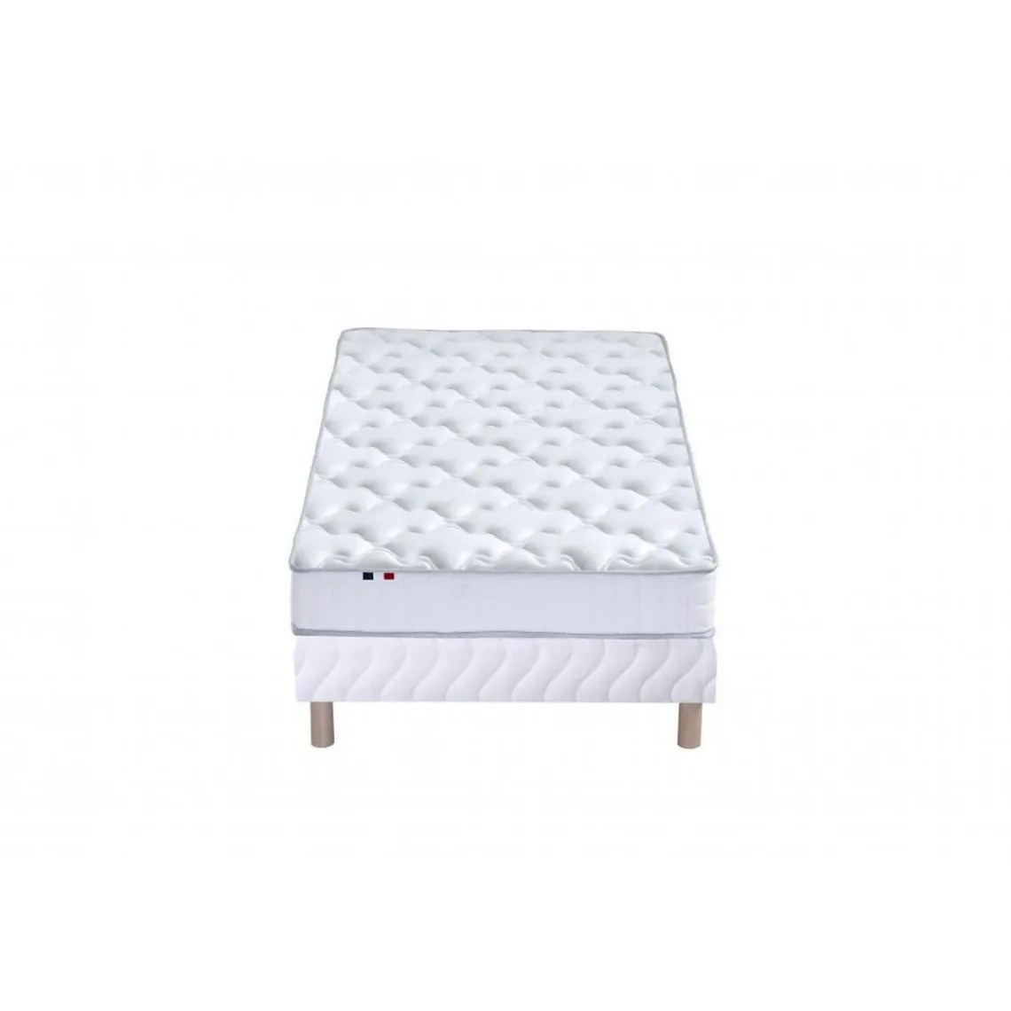 Selenia Ensemble Matelas 100% latex 3 zones NUDE et Sommier Blanc Sale