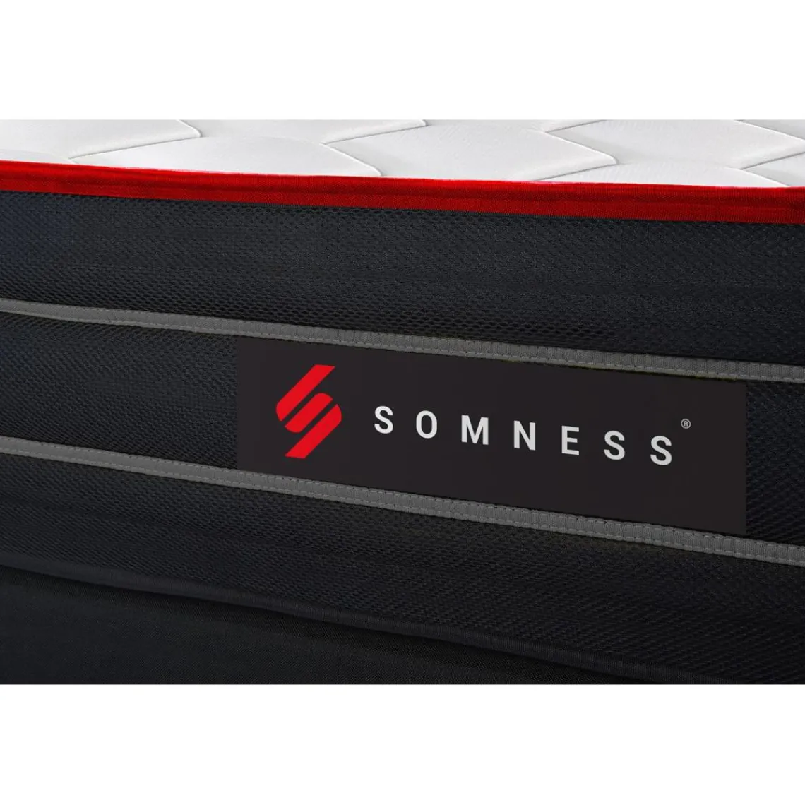 Somness Ensemble matelas BOOST ressorts ensaches et memoire de forme avec sommier kit blanc Clearance