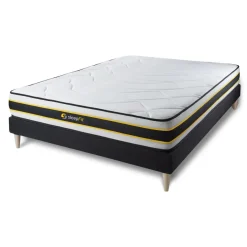 Sleepfit Ensemble matelas FLEXY sommier kit noir Hot