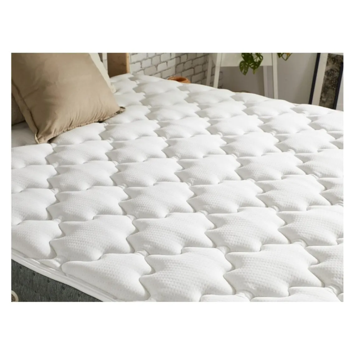 Selenia Ensemble Matelas Ressort 7 Zones Face Hiver/Eté HYGO + Sommier Vert Céladon LEO Fabriqué En France Clearance