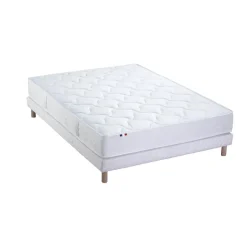 Selenia Ensemble Matelas Ressorts 5 Zones STAR et Sommier Blanc Discount
