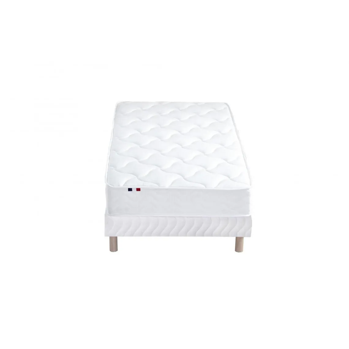 Selenia Ensemble Matelas Ressorts 5 Zones STAR et Sommier Blanc Discount