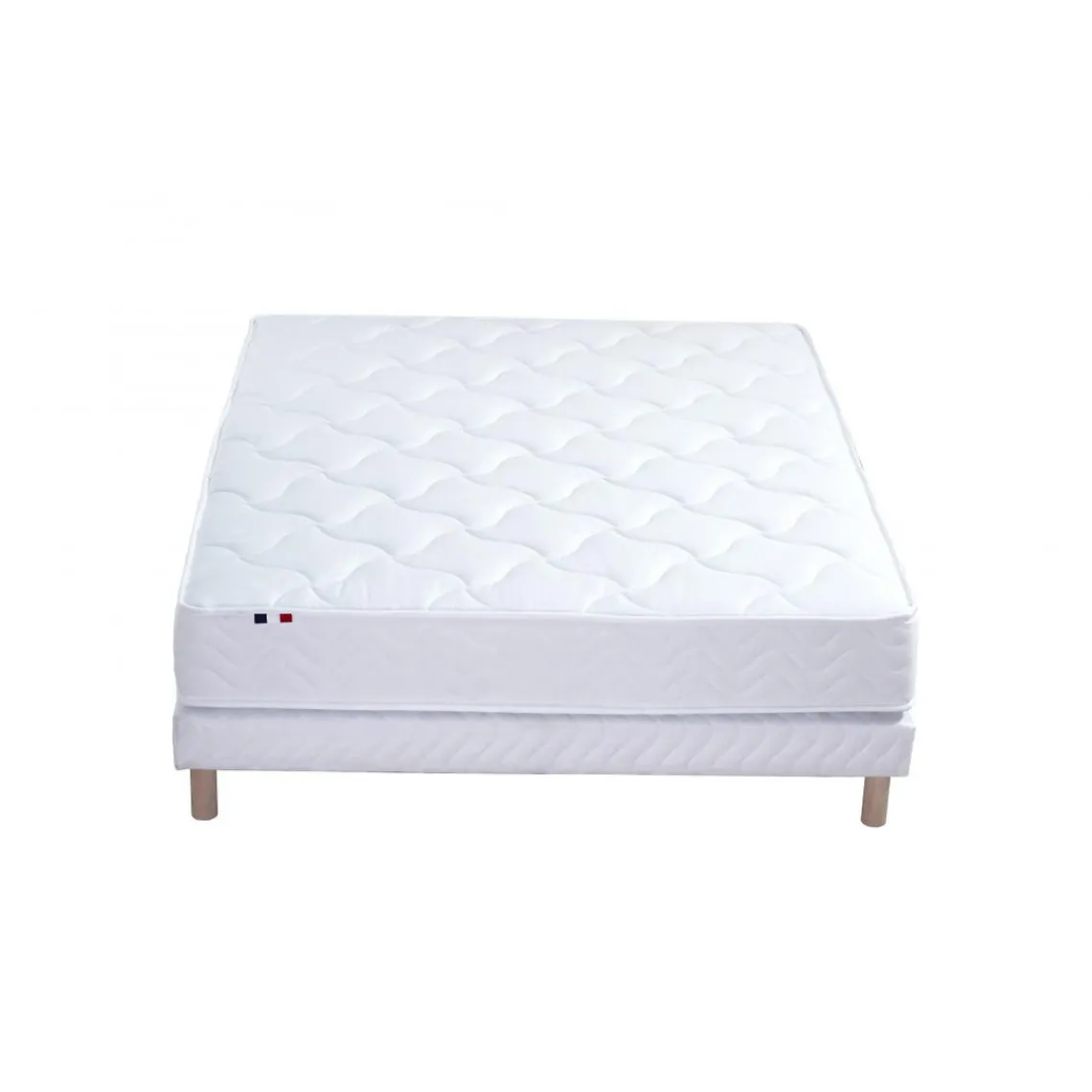 Selenia Ensemble Matelas Ressorts 5 Zones STAR et Sommier Blanc Discount