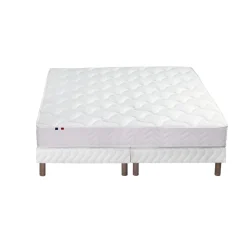Selenia Ensemble Matelas Ressorts 5 Zones STAR et Sommier Blanc Discount