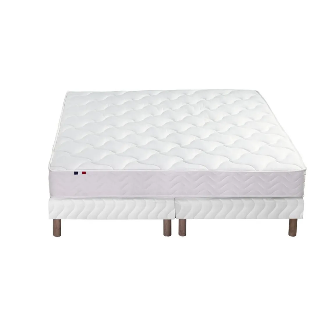 Selenia Ensemble Matelas Ressorts 5 Zones STAR et Sommier Blanc Discount
