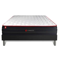 Somness Ensemble matelas ressorts ensaches et memoire de forme,sommier kit noir Online