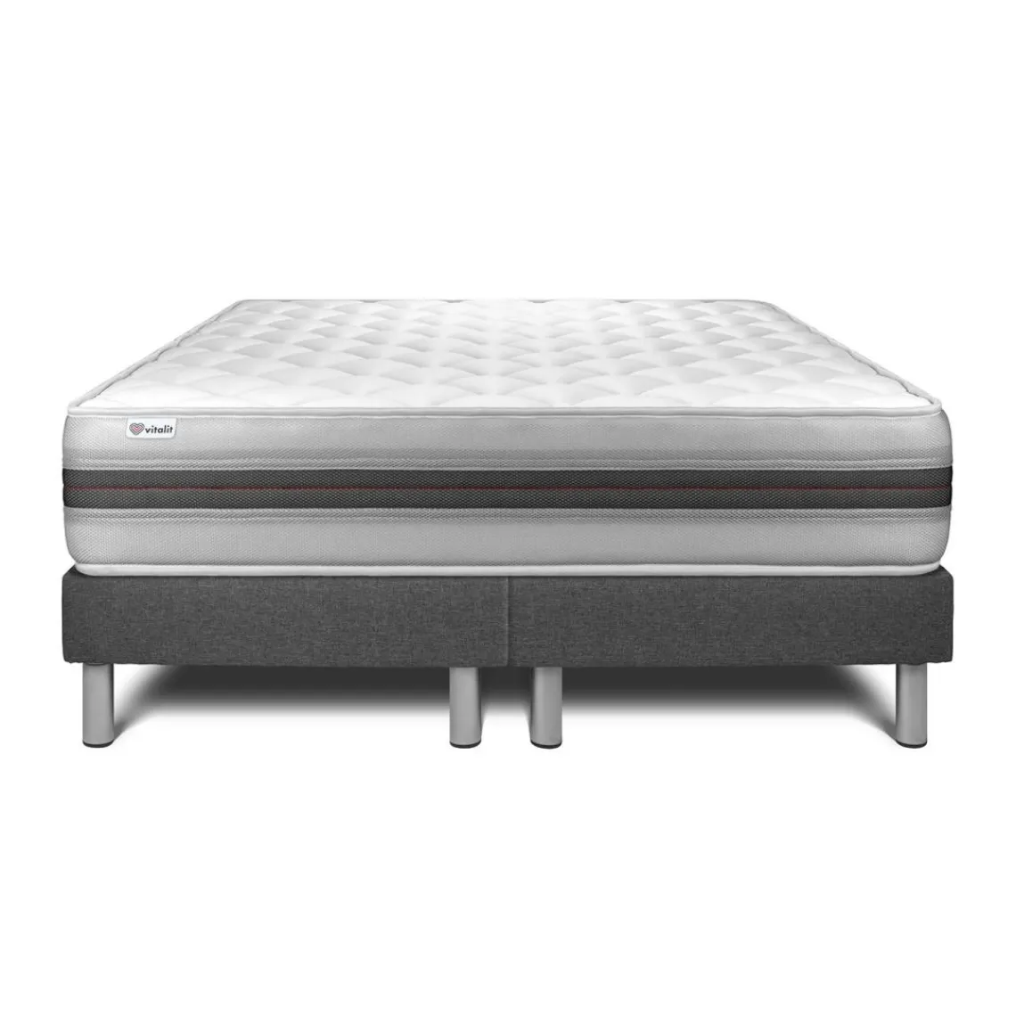 VITALIT Ensemble matelas sommiers VITALMEMO BACK Blanc Outlet