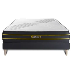 Sleepfit Ensemble matelas ULTRA sommier kit noir Best