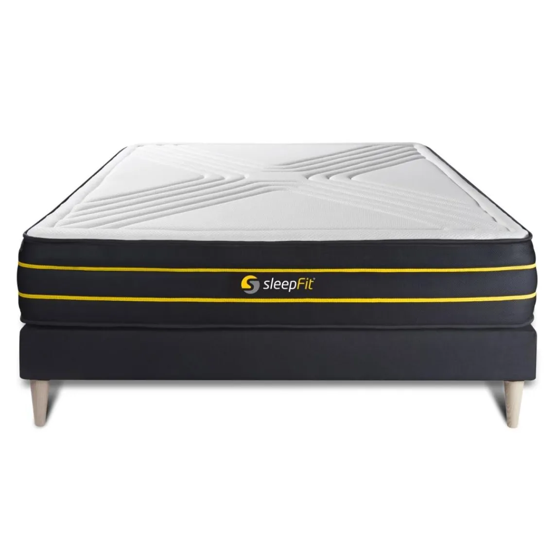Sleepfit Ensemble matelas ULTRA sommier kit noir Best
