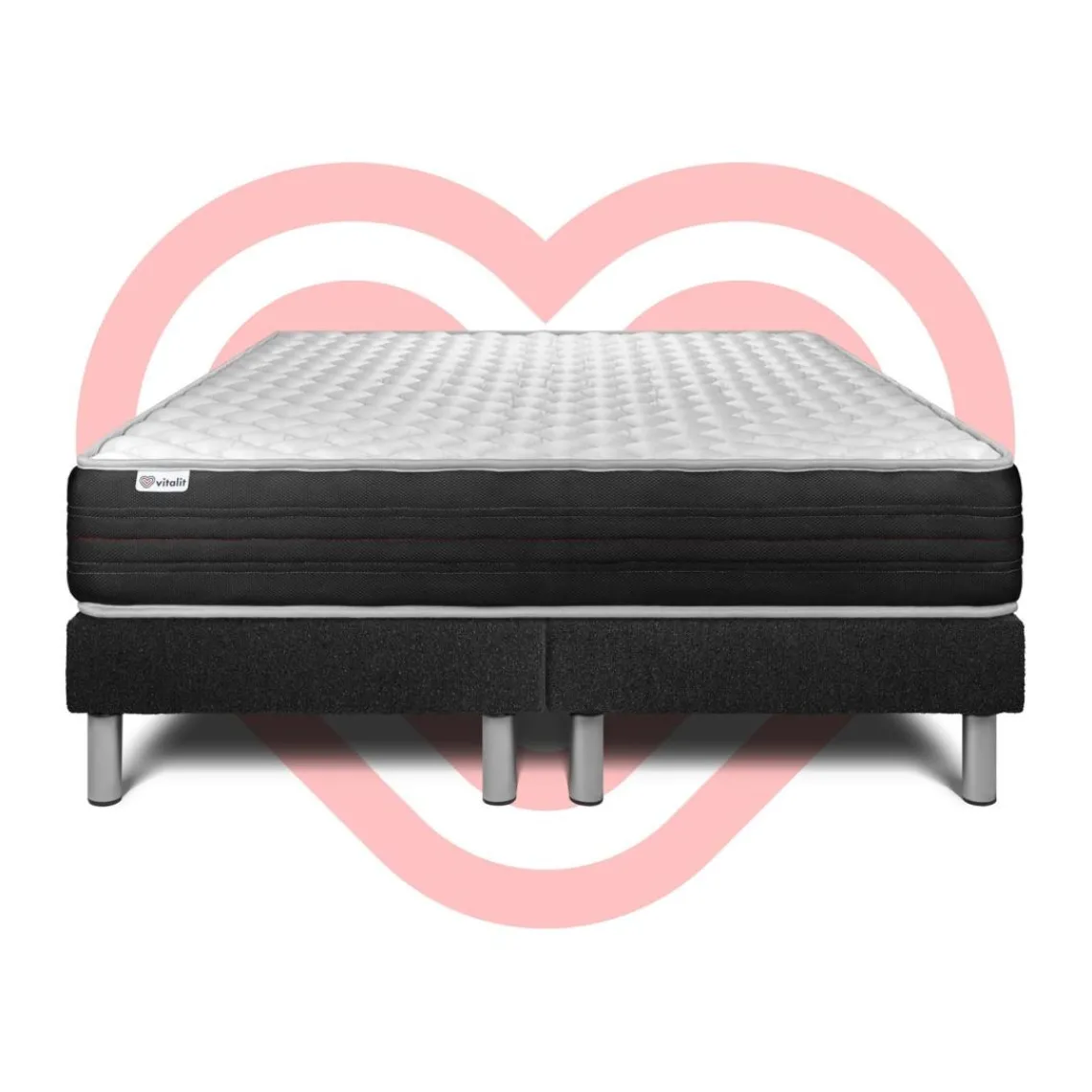 Prestige literie Ensemble Matelas VITALMEMO ONE en mousse polyuréthane à mémoire de forme Outlet