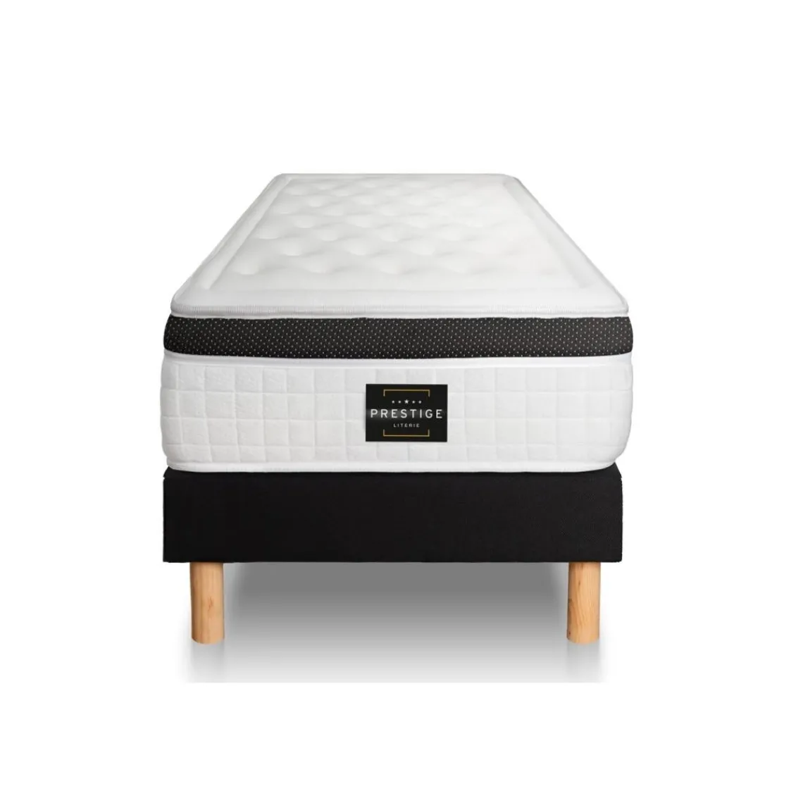 Prestige literie Ensemble Privilège Memoire de forme 5 zones sommier noir Hot