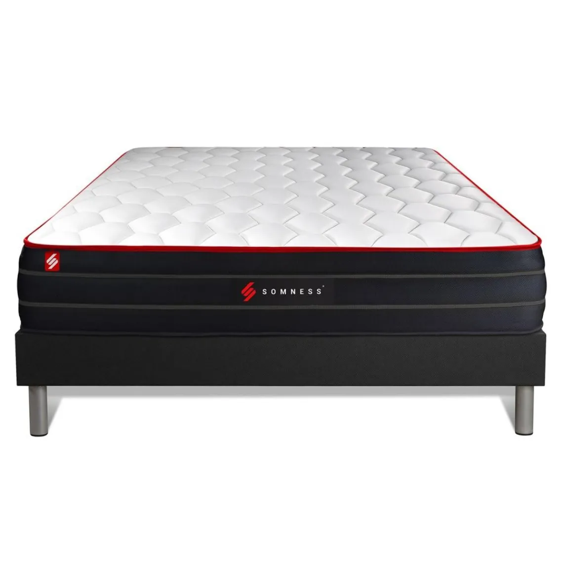 Somness Ensemble sommier et matelas BOOST ressorts ensaches et memoire de forme Sale
