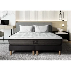Prestige literie Ensemble Suite Ressorts ensaches, memoire de forme 5 zones double sommier noir Online
