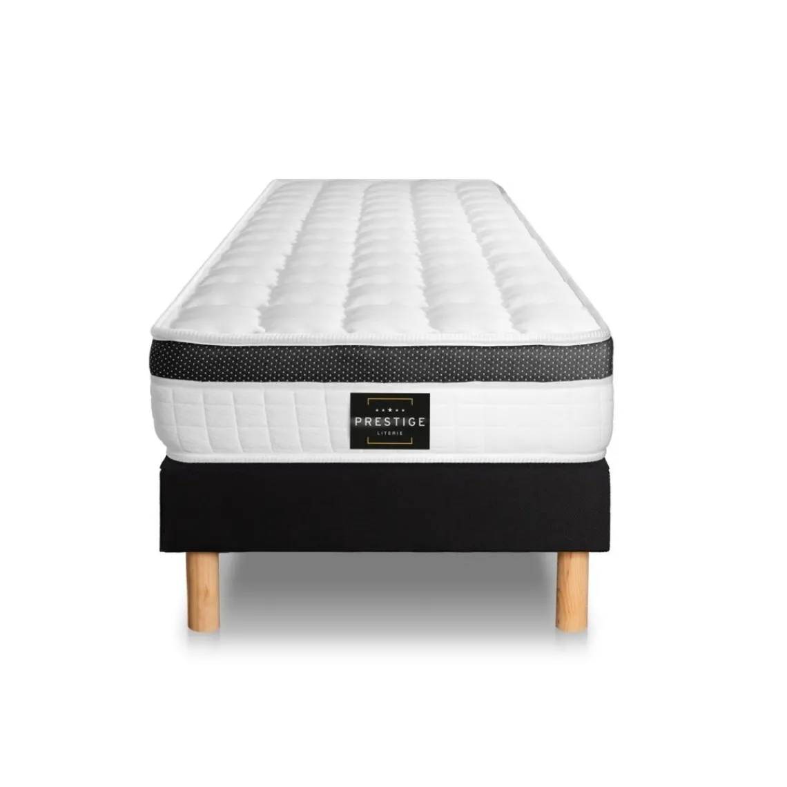 Prestige literie Ensemble Superieur sommier Kit Noir Outlet