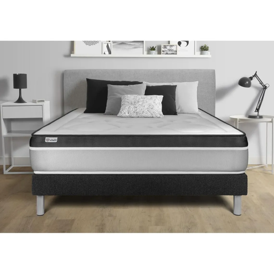 VITALIT Ensemble VITAL ERGO sommier kit noir Sale