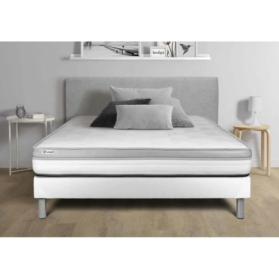 VITALIT Ensemble VITAL RELAX sommier Kit blanc New