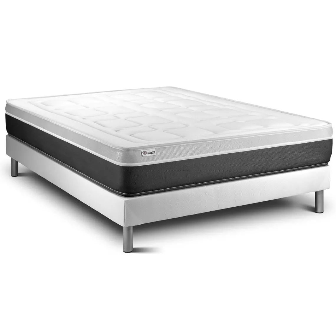 VITALIT Ensemble VITAL SOFT sommier Kit blanc New