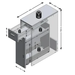 3S. x Home Etagere DENIA couleur blanc