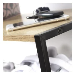 Calicosy Etagère à chaussures 3 niveaux en acier et en bois Beige Clearance