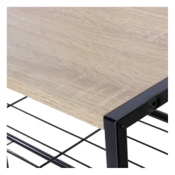 Calicosy Etagère à chaussures 4 niveaux en acier et en bois Beige Discount