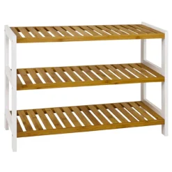 3S. x Home Etagère à chaussures bois et bambou trois niveaux Online