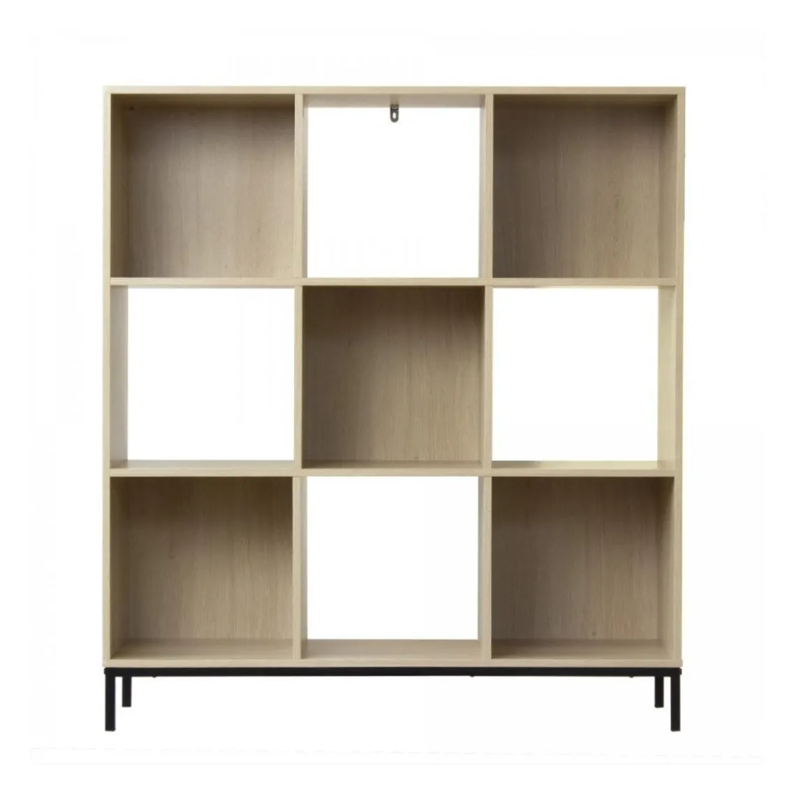 Calicosy Etagère de rangement 9 cases en bois avec pieds métal Clearance