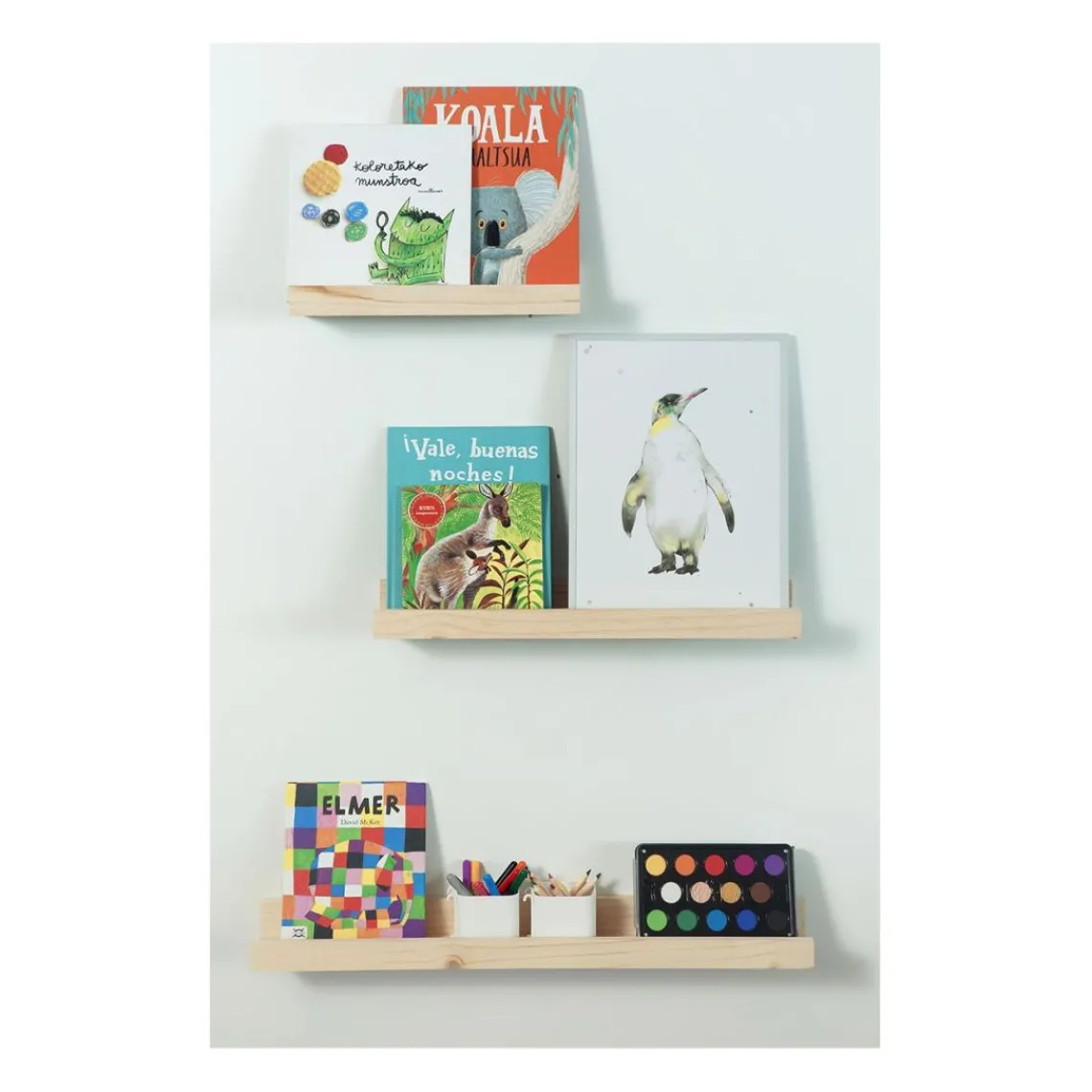 Calicosy Etagère murale en pin massif petit modèle New