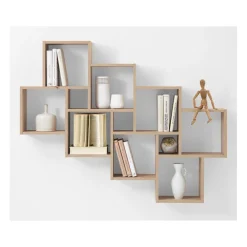 Calicosy Etagère Murale Flottante 11 Compartiments Laurio Discount