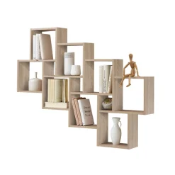 Calicosy Etagère Murale Flottante 11 Compartiments Laurio Discount