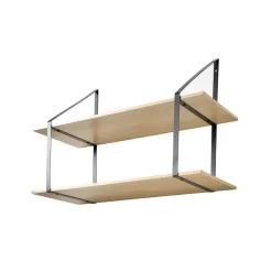 Calicosy Etagère murale grande profondeur à 2 niveaux en bois support métal Discount