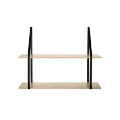 Calicosy Etagère murale grande profondeur à 2 niveaux en bois support métal Discount