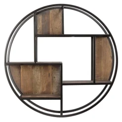 Macabane Etagère murale ronde SIXTINE 3 niveaux 3 niches Discount