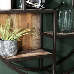 Macabane Etagère murale ronde SIXTINE 3 niveaux 3 niches Discount