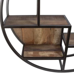 Macabane Etagère murale ronde SIXTINE 3 niveaux 3 niches Discount